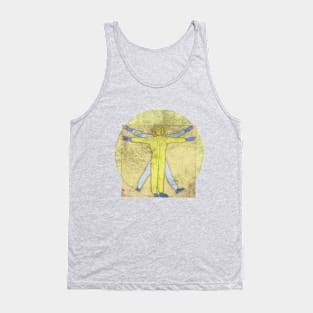 Vitruvian man during pandemia Tank Top